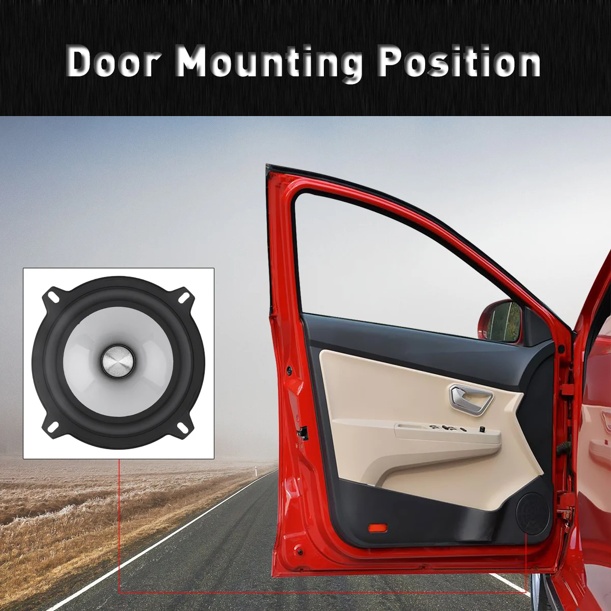 1 Piece High Sensitivity 5 Inch 250W Music Stereo Full Range Frequency Speakers