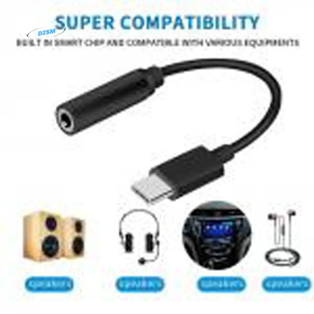 

Practical for Mobile Phone Aux Audio Adapter Mic Connector Cable Type C To 3.5mm Headphone Converter Audio Jack Adapter