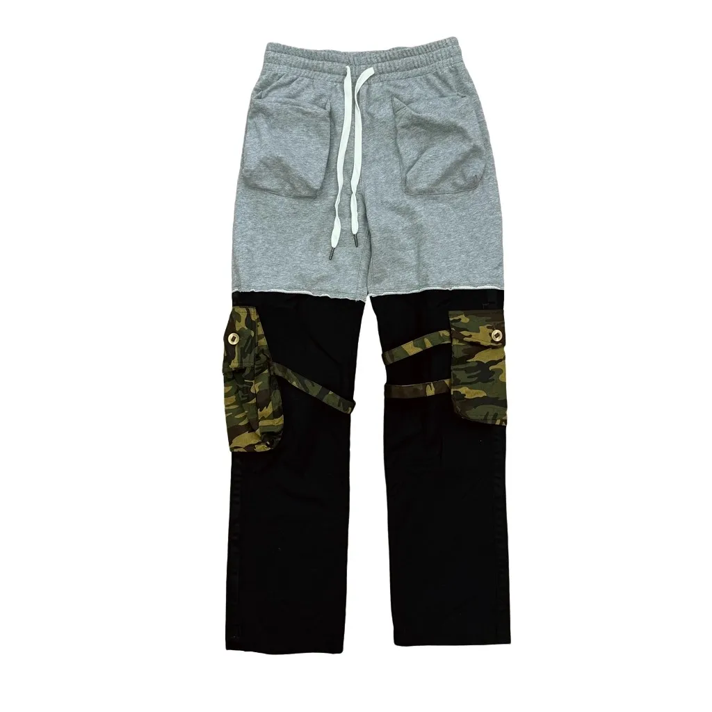 Celana Cargo Taktis Hybrid AW05 Camo New Men Number Nine, Nyaman, Katun, untuk Parkour, Santai, Tanpa Label # E88