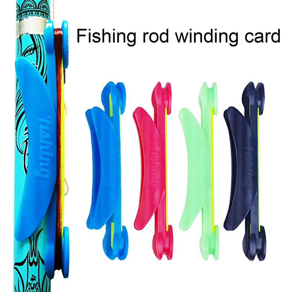 Versatile Fishing Coiling Card Hand Pole Plate Winding Wrapped Wire Board Random Color Fishing Rod Clip Line Container 낚시 링 카드