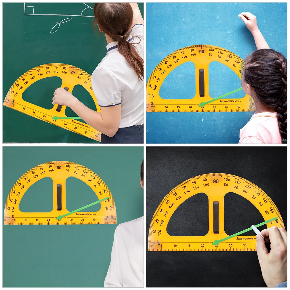 Winkelmesser 180-Grad-Mathe-Winkelwerkzeug für Lehrer, Schreibwaren, Lineal, Kunststoff, Messung