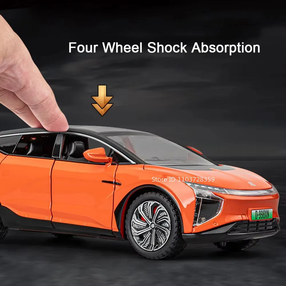 1:22 Schaal HiPhi X RAV4 Auto Speelgoed Modellen Metal Diecast Geluid Licht Trek Deuren Geopend Simulatie Voertuig Speelgoed voor Kinderen Geschenken