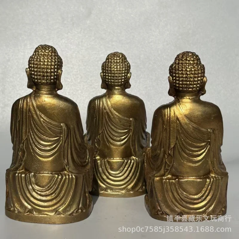 Western Three Saints , Ksitigarbha , Shakyamuni Statue, Home Decoration Craft Ornament, Alloy Buddha
