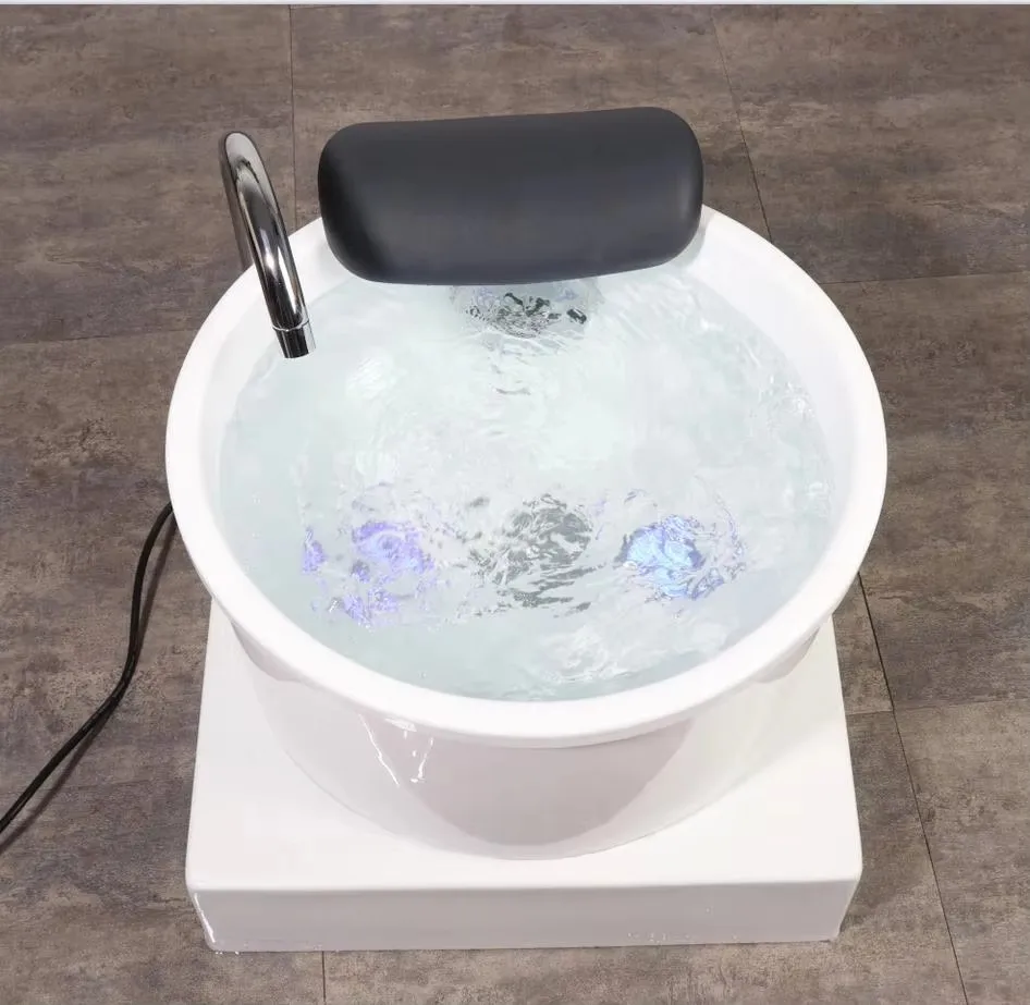 Elektrische voetbad-spa massager met één-knops afvoer, tweekleurige verlichting, dieptereiniging voetbad voor salon en thuisgebruik
