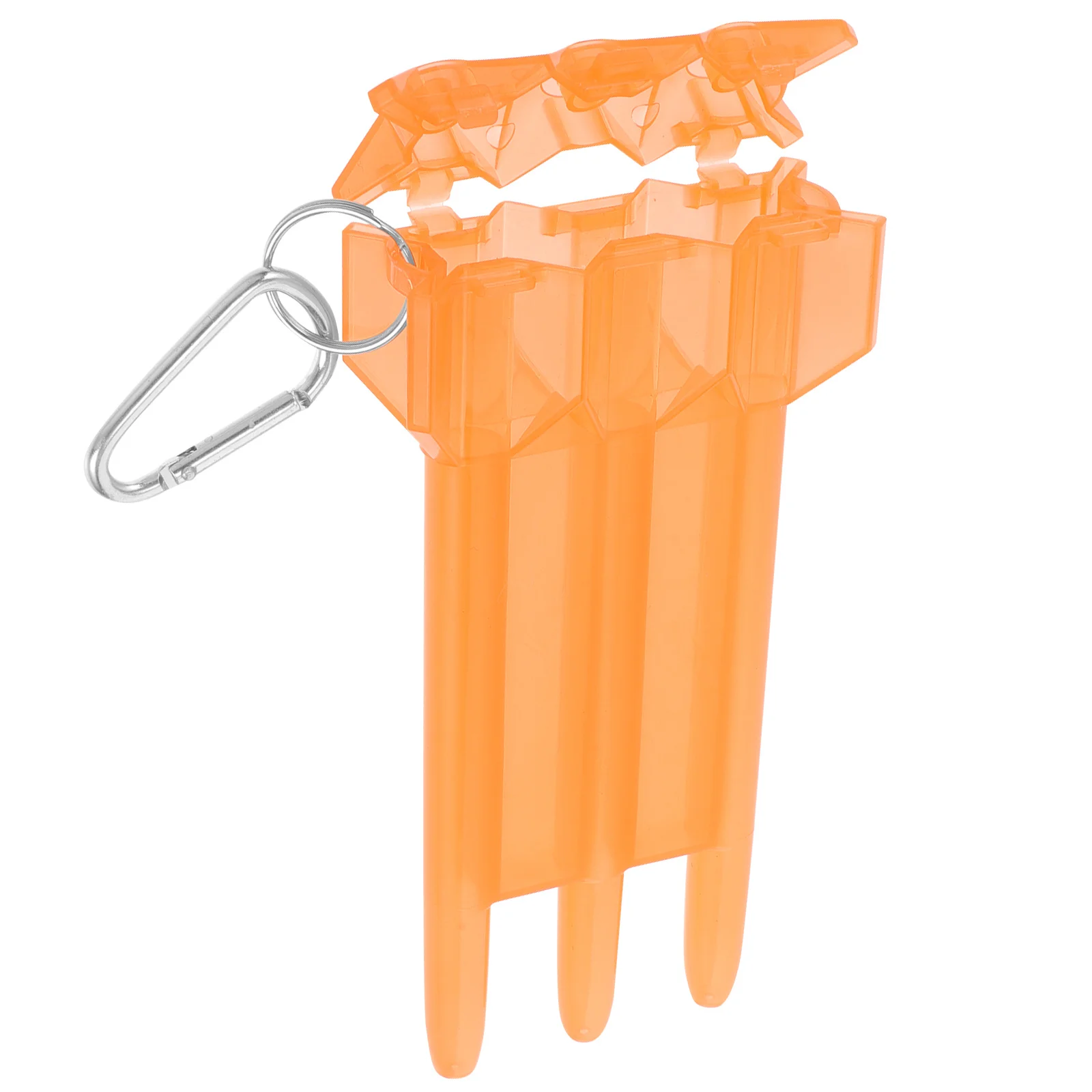 علبة قفل صندوق تخزين رمي السهام شديد التحمل مع مشبك مفتاح فتاحة الزجاجات وحاوية تنظيم رياضية برتقالية