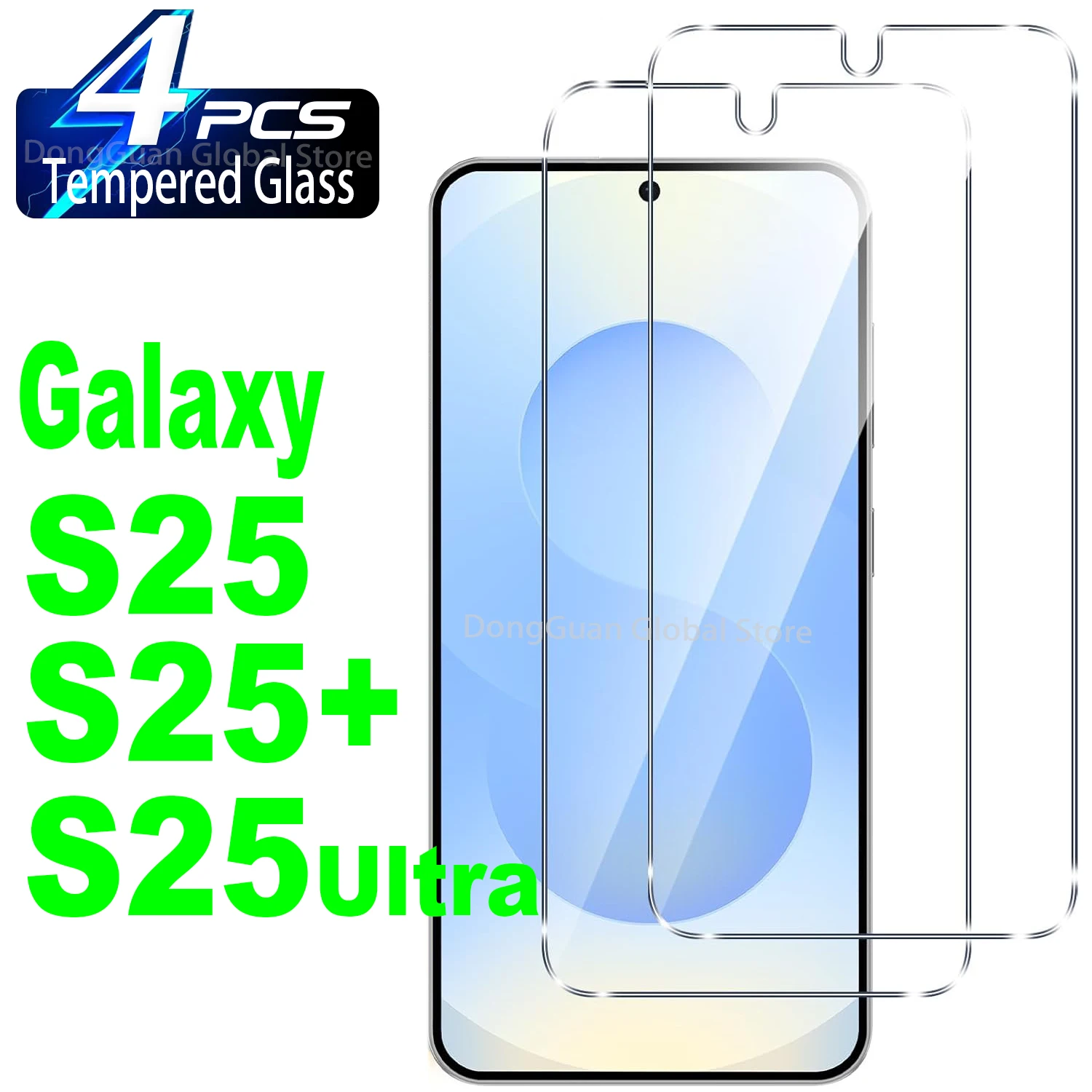 

4Pcs Tempered Glass For Samsung Galaxy S25 / S25 Plus / S25 Ultra Screen Protector Glass Film