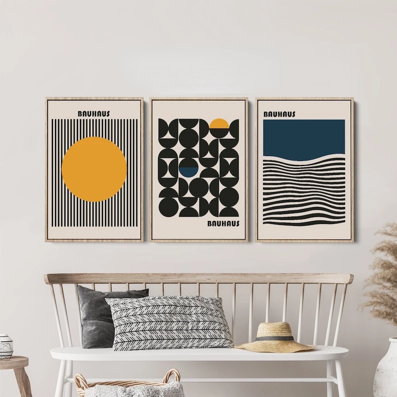 

Modern Minimalist Decorative Painting Bauhaus Wall Art Mid Century Modern Wall Art Boho Wall Art Bedroom Decor Style Poster