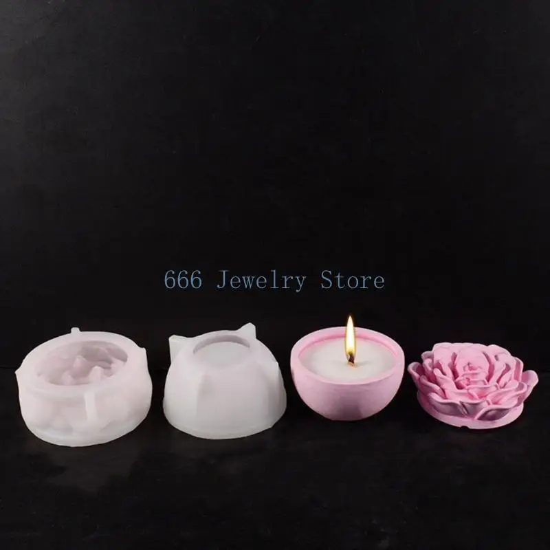F2TD Flower Sturdy Silicone Tray Mold for Resin Castes Craft Supplies Dishes Molds for Jewelry Making and Coasters Creation