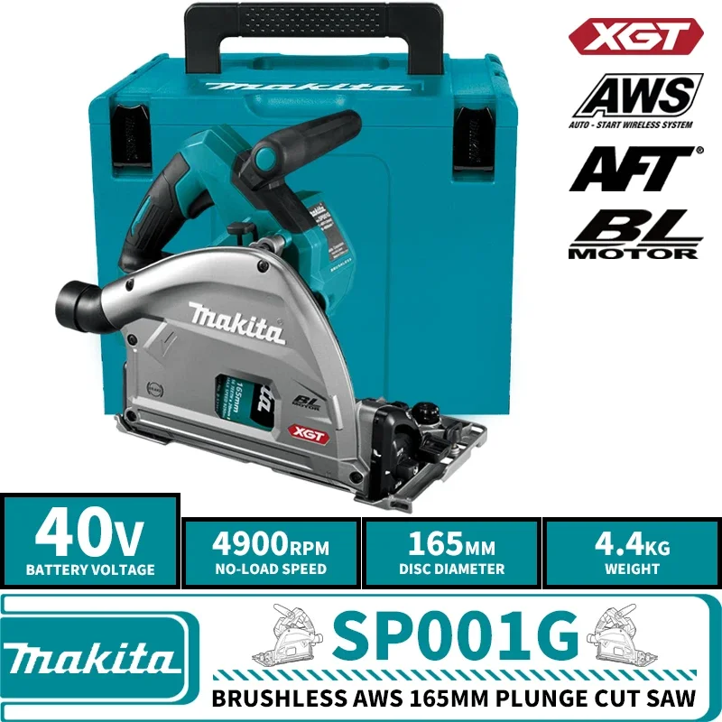 Makita SP001GZ Plunge Cut Saw XGT Brushless Cordless AWS 165MM 6-1/2\