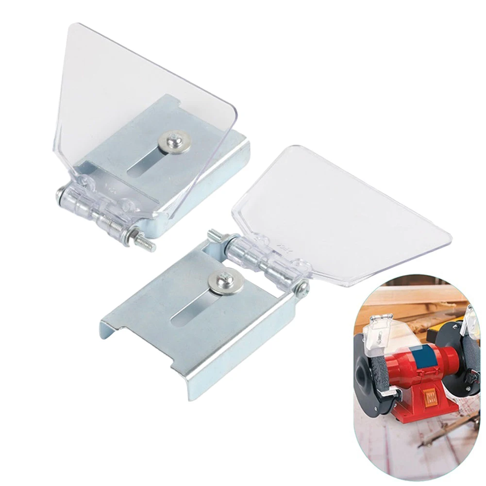 2pcs Replacement Guard Bench Grinder Eye Protection Safety Shields With Bracket  For BenchGrinders With A Width Of 50mm