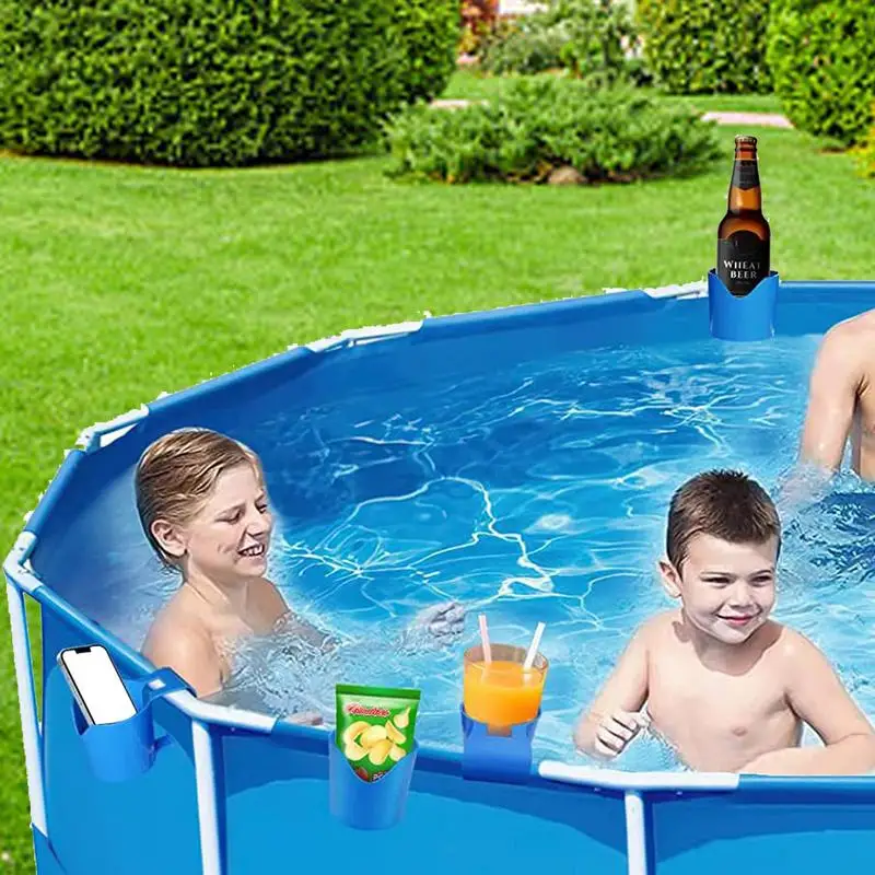 Portavasos de piscina para bebidas sin perforación, soporte de botella de cerveza para piscina, sin derrames, accesorios de piscina para fiestas de jugo