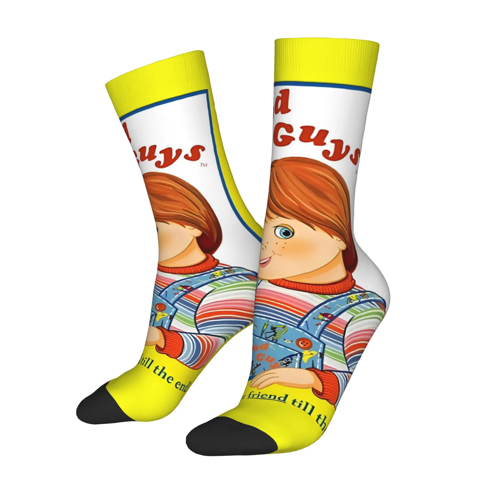 

Happy Funny Men's Socks Movie Style Retro Harajuku Hip Hop Seamless Crew Sock Gift Pattern Printed
