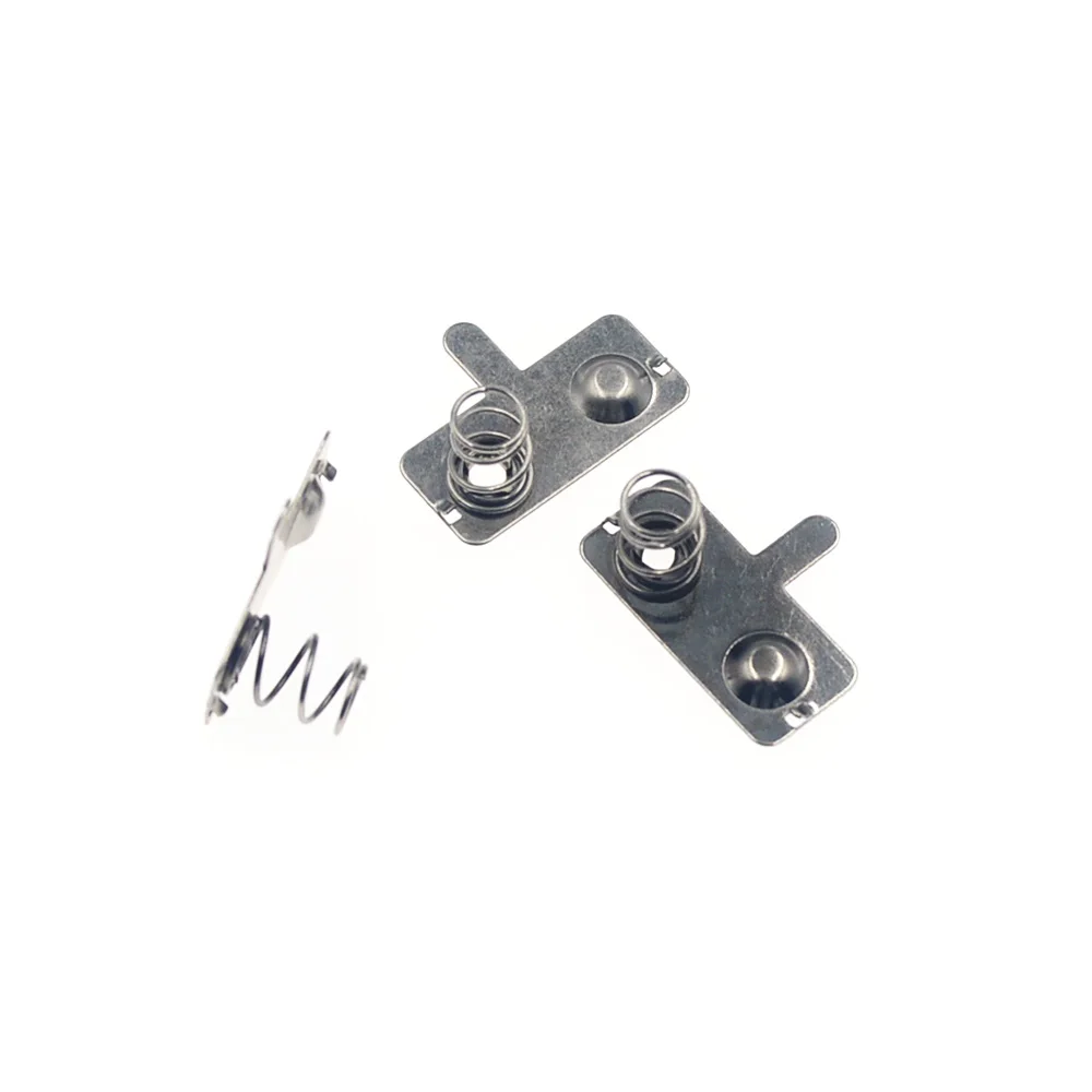 10pcs/ 20x9mm + - Replacement Metal Batteries Spring Contact Plate Silver Semicircle For AA AAA Battery case