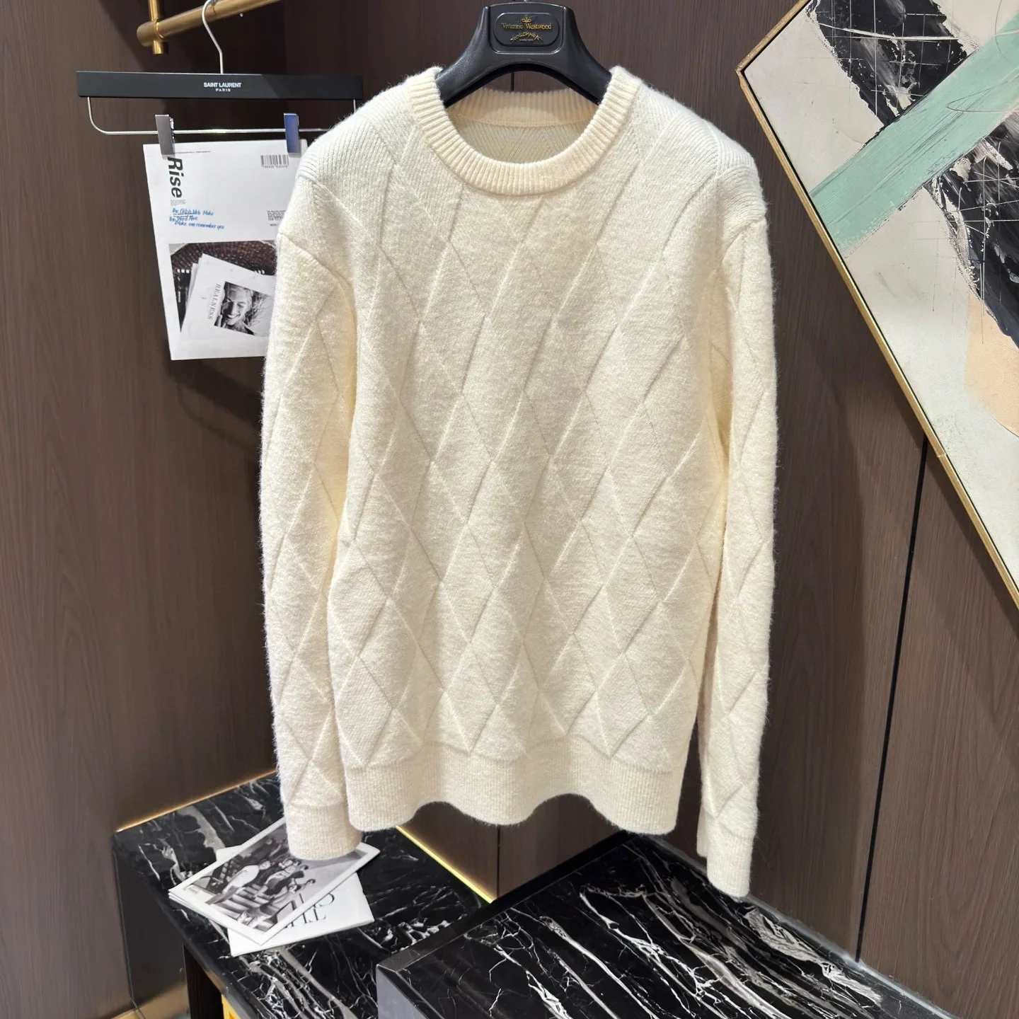 Italian LP crew neck wool knitted sweater
