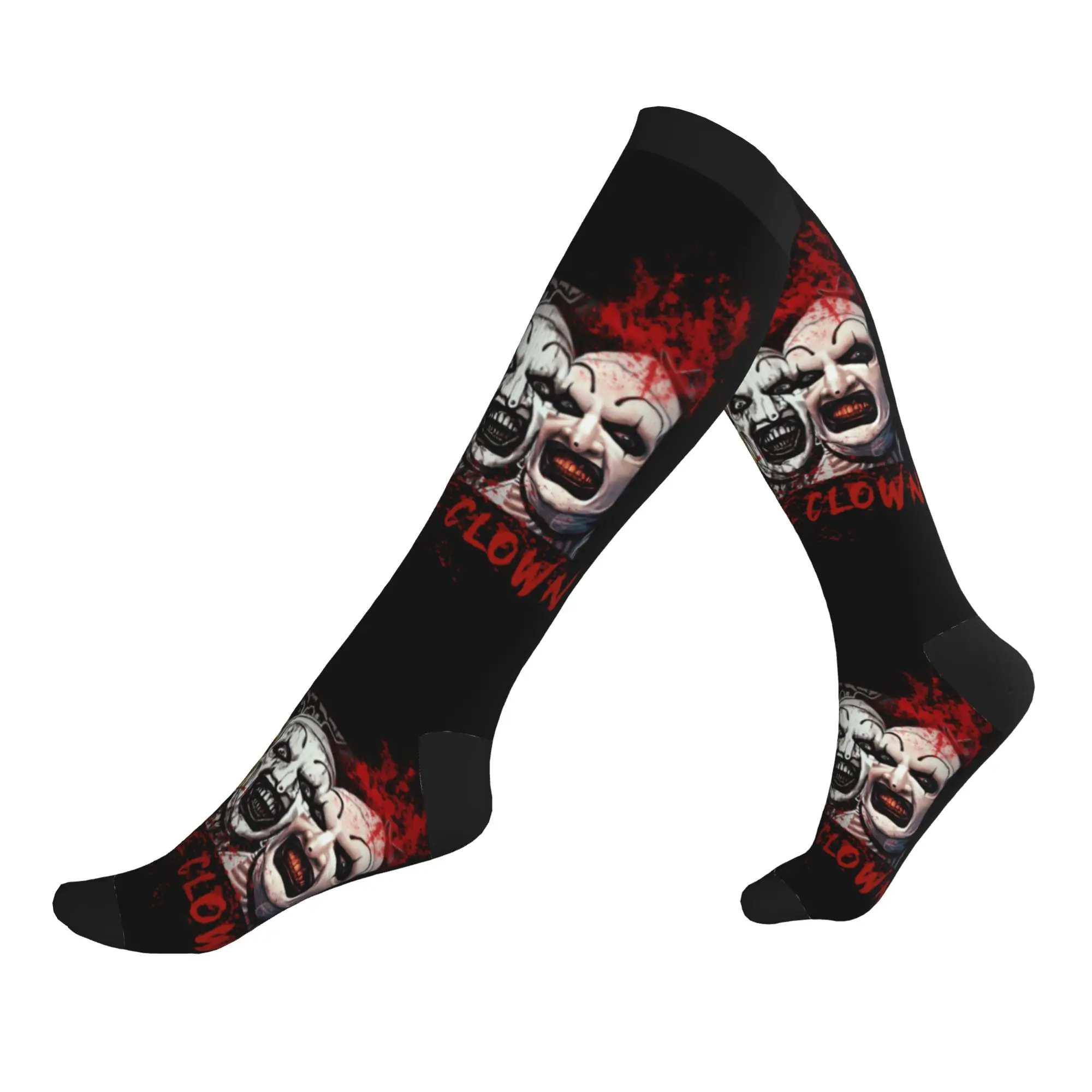 Art The Clown Bloody Terrifiers Dress Socks Men Women Warm Fashion Novelty  Sports Compression Socks