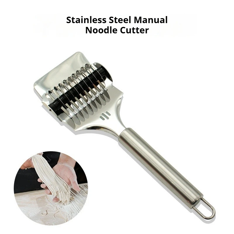 

1Pcs Stainless Steel Manual Spaghett Cutter Pasta Machine Dough Noodles Maker Ginger Garlic Roll Crusher Kitchen Cooking Gadgets