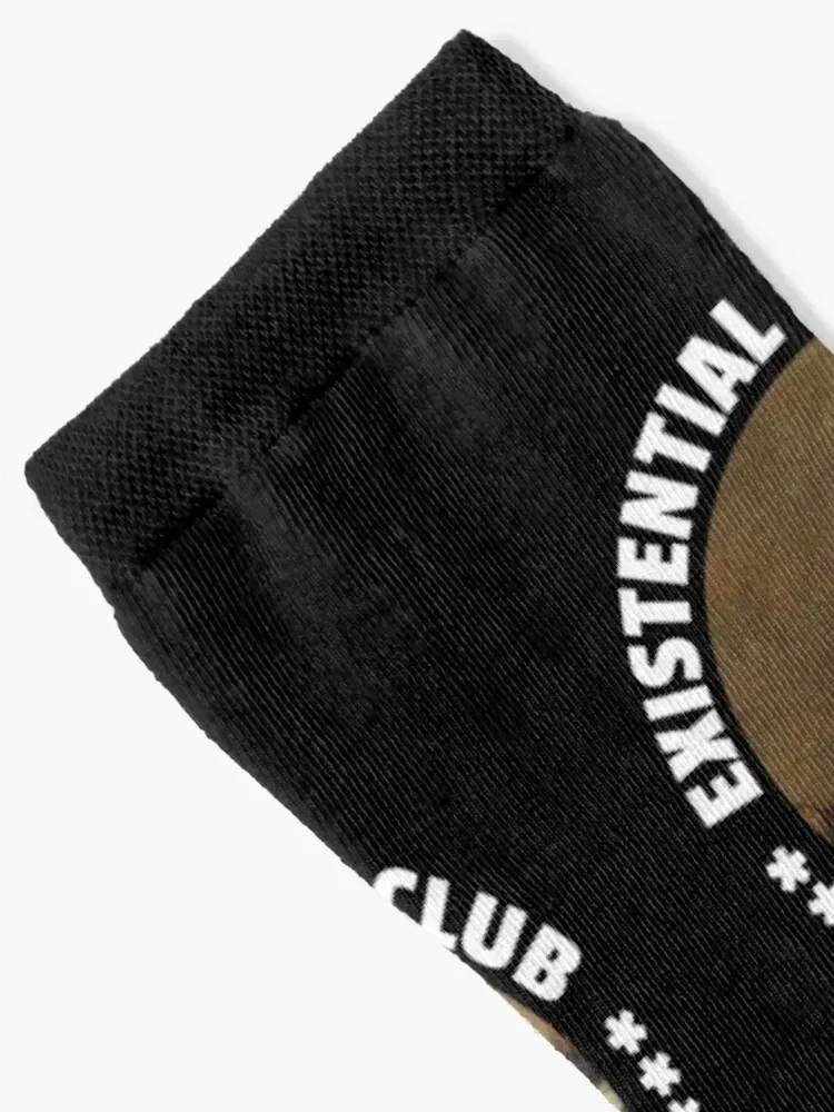 Existential Crisis Club - Lifetime Member - Fun Vanitas Design Socks cotton basketball gym Boy Socks Women's