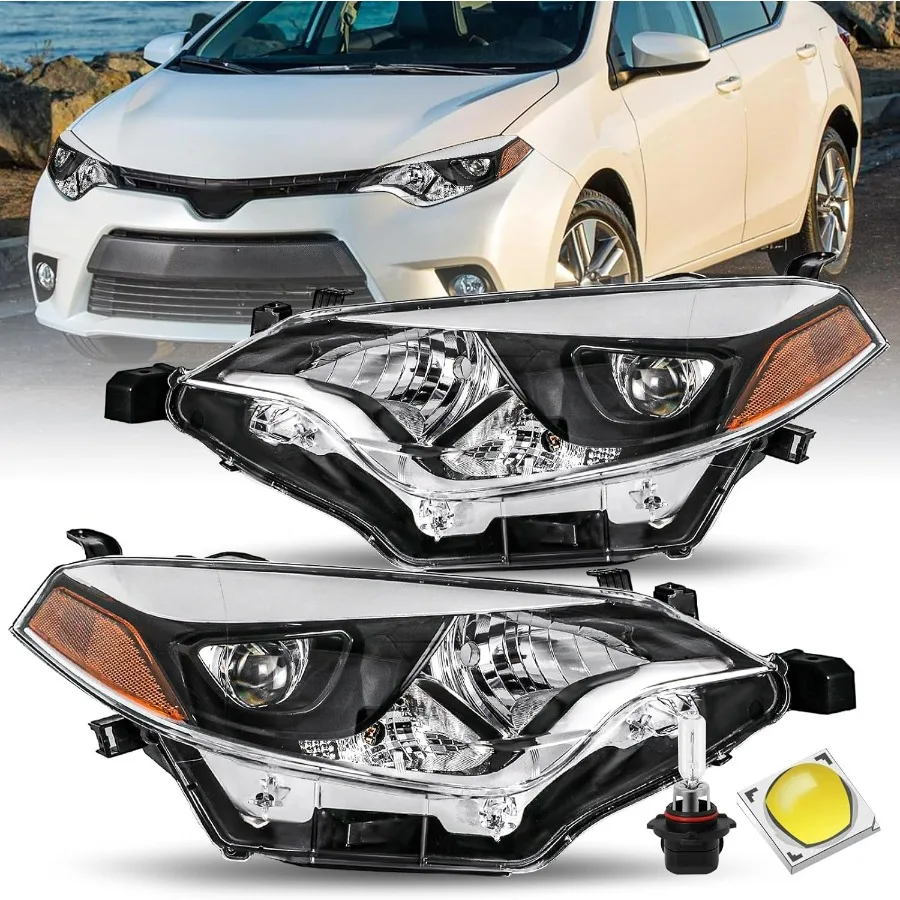 

Фары в сборе для Toyota Corolla Base/CE/C/LE Eco/LE/L/S Plus/S/Special Edition 2014 2015 2016, седан, 4-дверные светодиодные фары