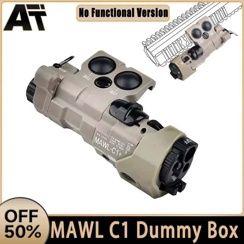 Tactical MAWL-C1 Battery Box No Function Version MAWL C1 Dummy Batteries Case Hunting Mawl Laser Toy Decorative Box 20mm Rail 