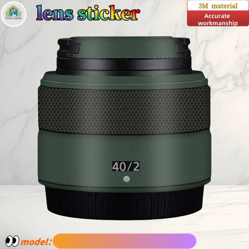 Z40F2 para Nikon Z40mm F2 pegatina de lente de cámara, piel DIY, película protectora resistente al desgaste de sastrería de precisión