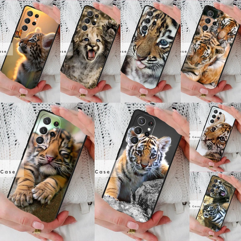 Zoo Animals 1 Tiger Cubs Phone Cover Case for Samsung Galaxy S26 Ultra S20 FE Note 10 S24 S23 S21 S25 Plus S22