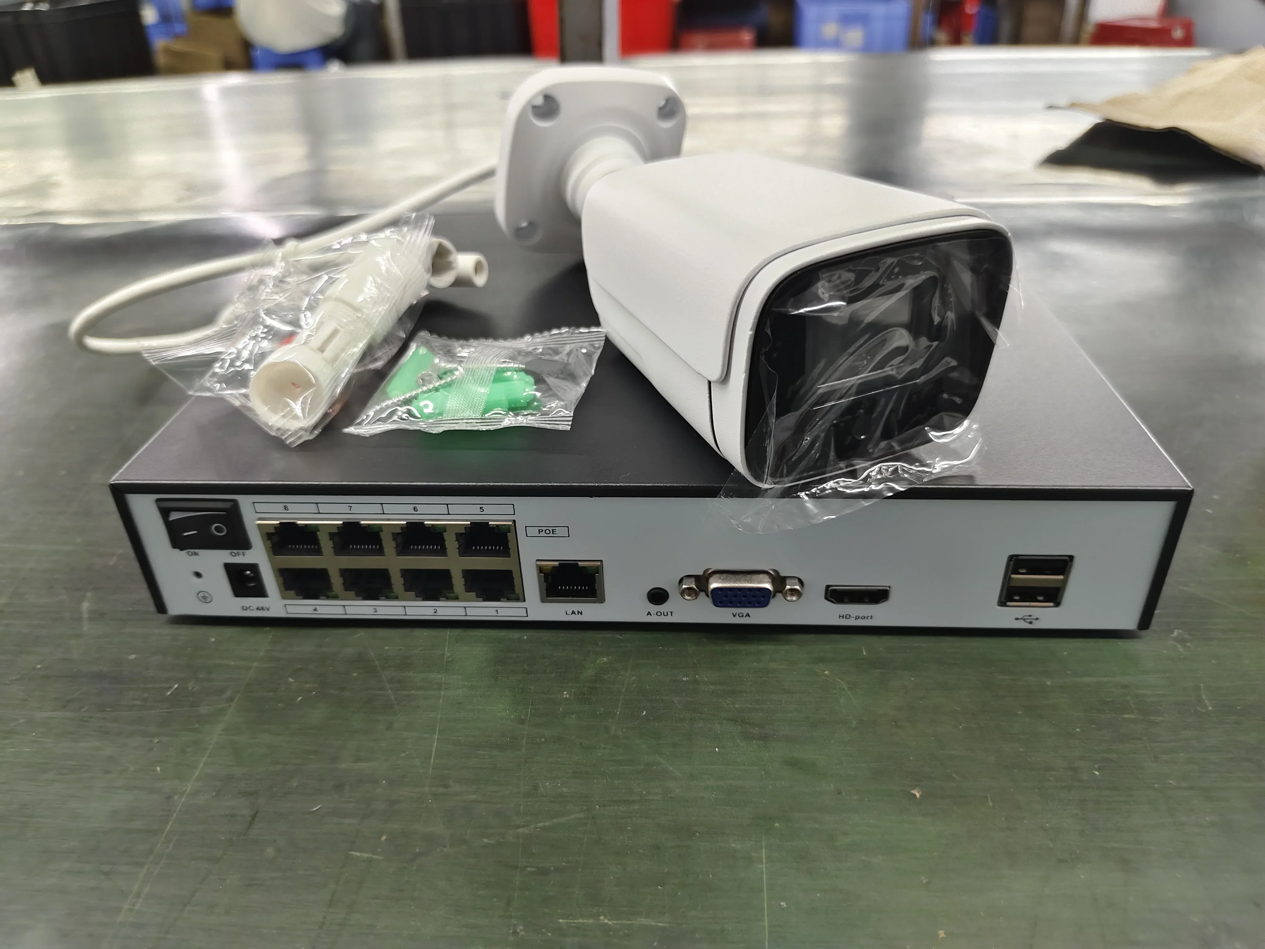 Kit NVR POE de 24 canales, 4K, 8MP, con 24 Uds., 8MP Bullet Xmeye, cámaras IP de Metal, cámara de red de seguridad CCTV POE de 8MP, grabadora de vídeo en red