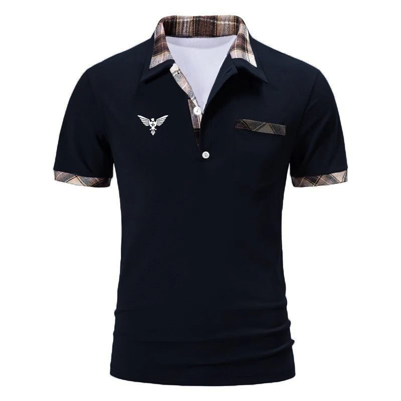 Men Summer Slim Fit Short Sleeve Sport Lapel Polo Shirt Men Business Casual 100% Polyester Quick Drying Polo Shirt s Tops