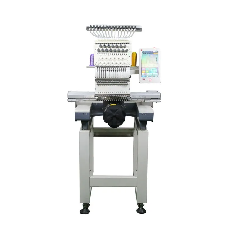 High-end automatic flat embroidery machine 12-15 needles Dachau t-shirt home decoration hat hat design new conditions logo motor