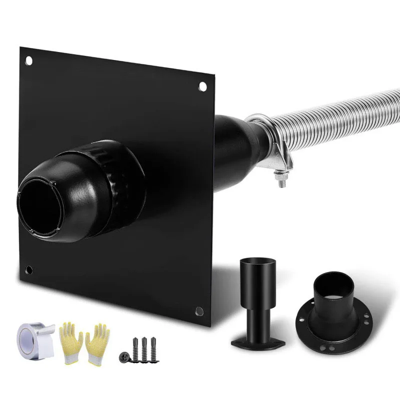 Generator Exhaust Expansion Muffler Kit with Thermal Insulation Wall Mounting Plate for Safe Discharge of Waste Gas
