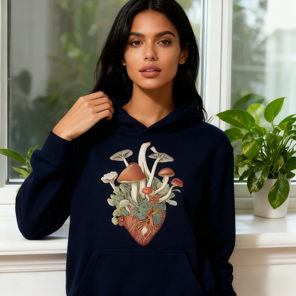 Ästhetische Pilze Sweatshirt Pilz Liebhaber Hoodie Boho Botanisch Gedruckt Hoodies Trendy Pilz Hobies Frauen Männer Streetwear