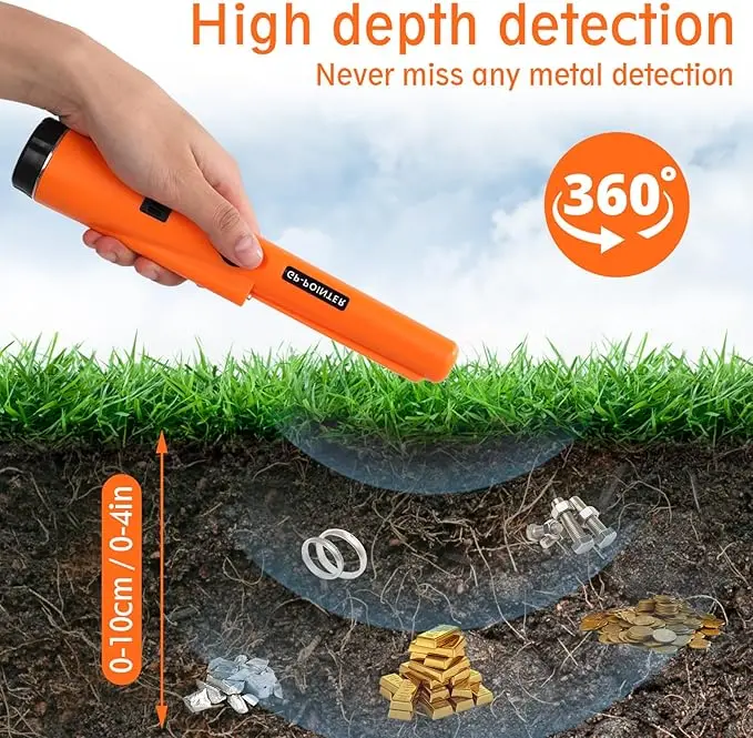 Depth Metal Detector 360 Degree Professional Handheld Gold Treasure Underground Tracker Seeker Finder Kids Toy 3 Pieces Per Set