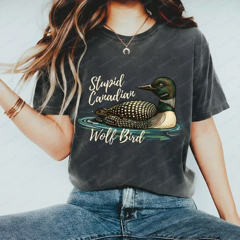 Stupid Canadian Wolf Bird Shirt Heated Rivalry Connor Ilya Heated Rivalry Merch Tee Hollander Rozanov Couple Shirt LGBT Tee Tops