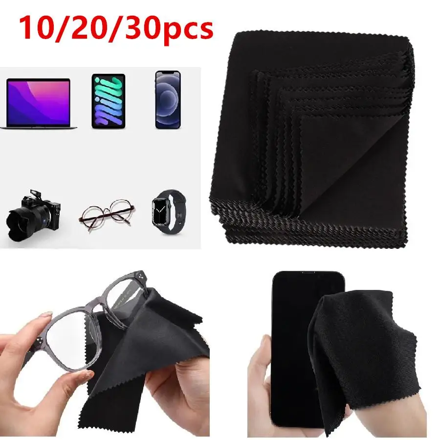 10/20/30Pcs Microfiber Cleaning Cloth for Laptop PC Computer TV Camera Lens Mobile Phone Screen Cleaning Wipes Glasses Cleaner