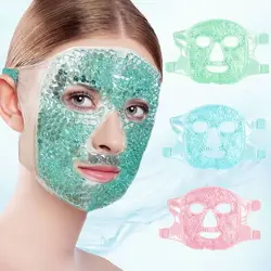 Relieve Fatigue Ice Gel Eye Face Mask Reduce Face Puff Reusable Sleeping Ice Pack Gel Beads Compress Cold and Hot Heat