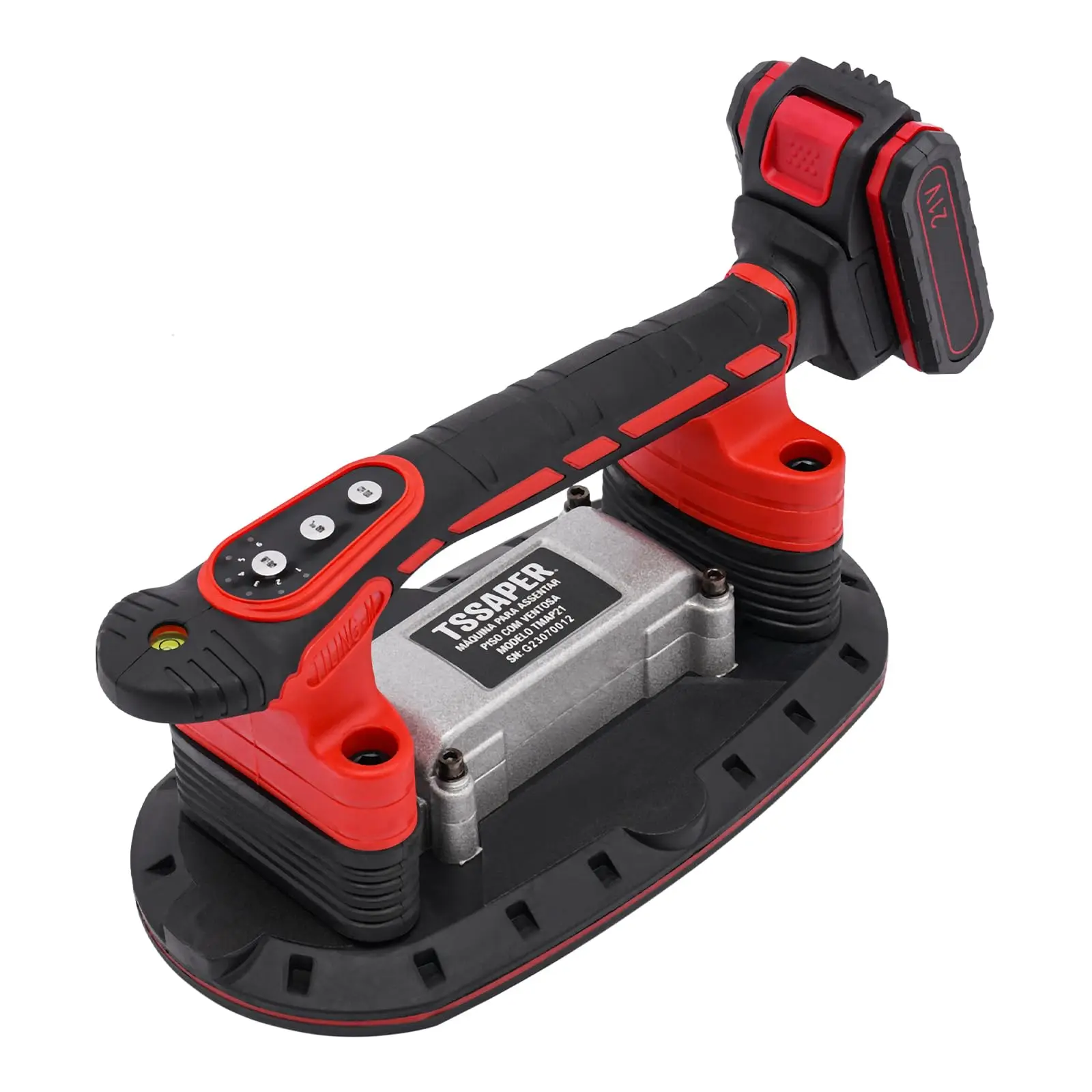 21V 2000mAh Handheld Tile Vibration Tool, 2 Rechargeable Batteries, Tile Installation Vibration Machine with Single Suction Cup