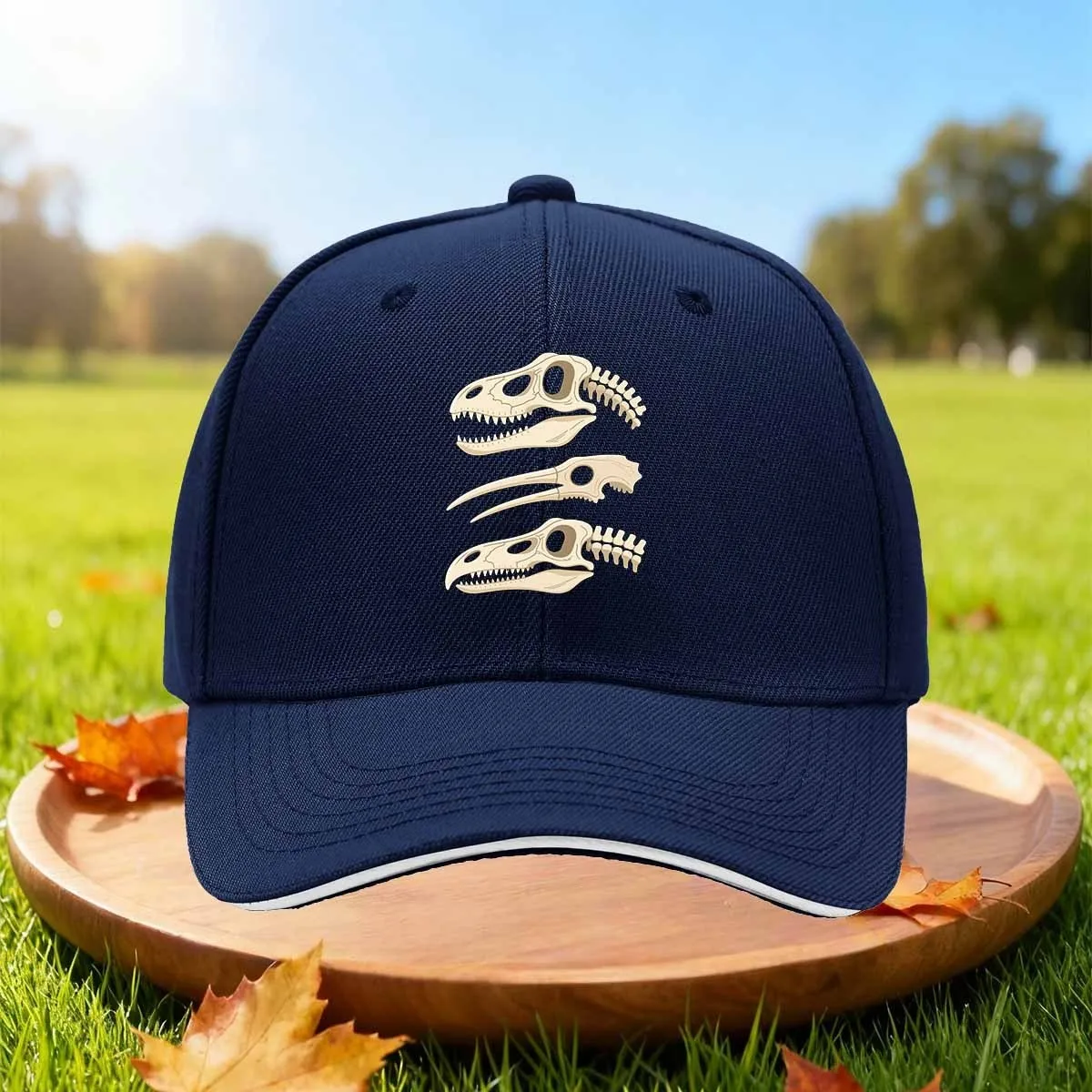 Dinosaur Fossil Skulls Baseball Cap Vegan Hunter Snapback Hat Unisex Outdoor Adjustable Cap
