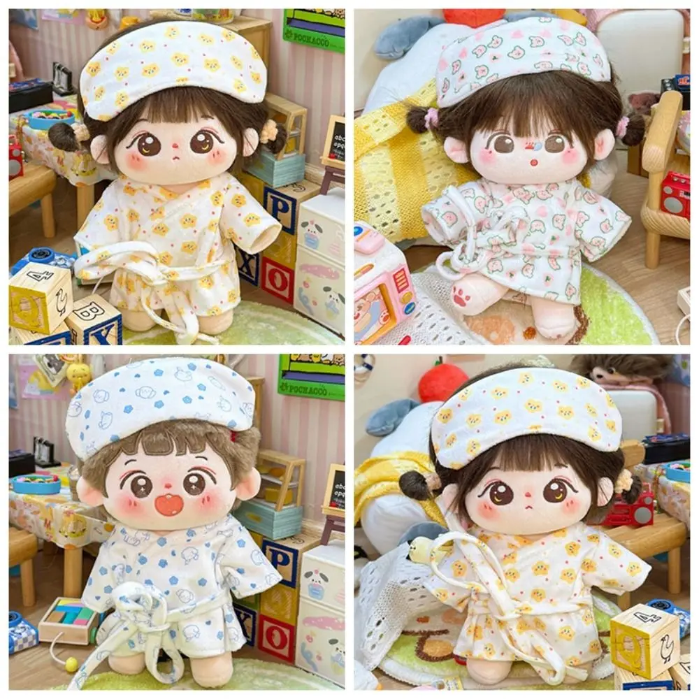 

New Plush Cotton Doll Clothes Mini Cartoon Doll Night-robe DIY Gift Doll Pajamas Suit for 20cm Cotton Doll