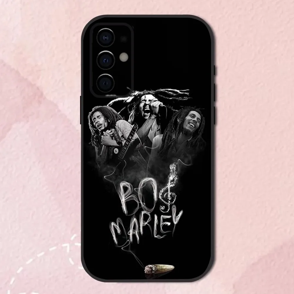 Bob Marley Rasta Leeuw Telefoon Hoesje Voor Samsung S24,S21,S22,S23,S30,Ultra,S20,Plus,Fe,Lite,Note,10,9,5G Zwart Softshell