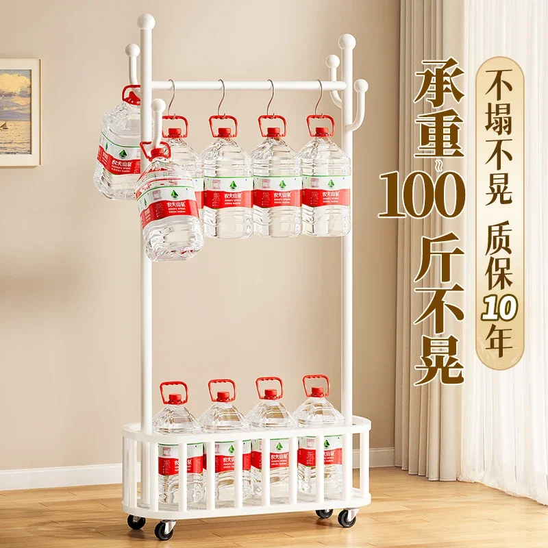 Pastoral High Quality Material Walnut Display Shelf with Wheels No Wobble Design Hidden Storage Non-Toxic for Master Bedroom