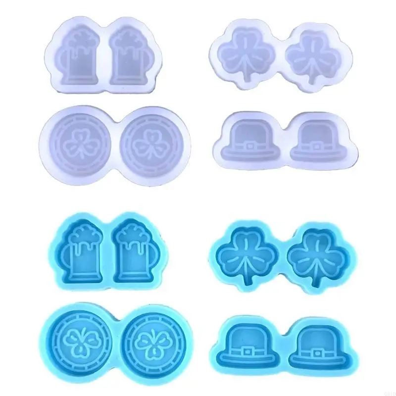 Craft Supplies Unique Elegant Earrings with 4Pcs Versatile Silicone Clovers Earring Mould for Jewelry Lovers Daily Use