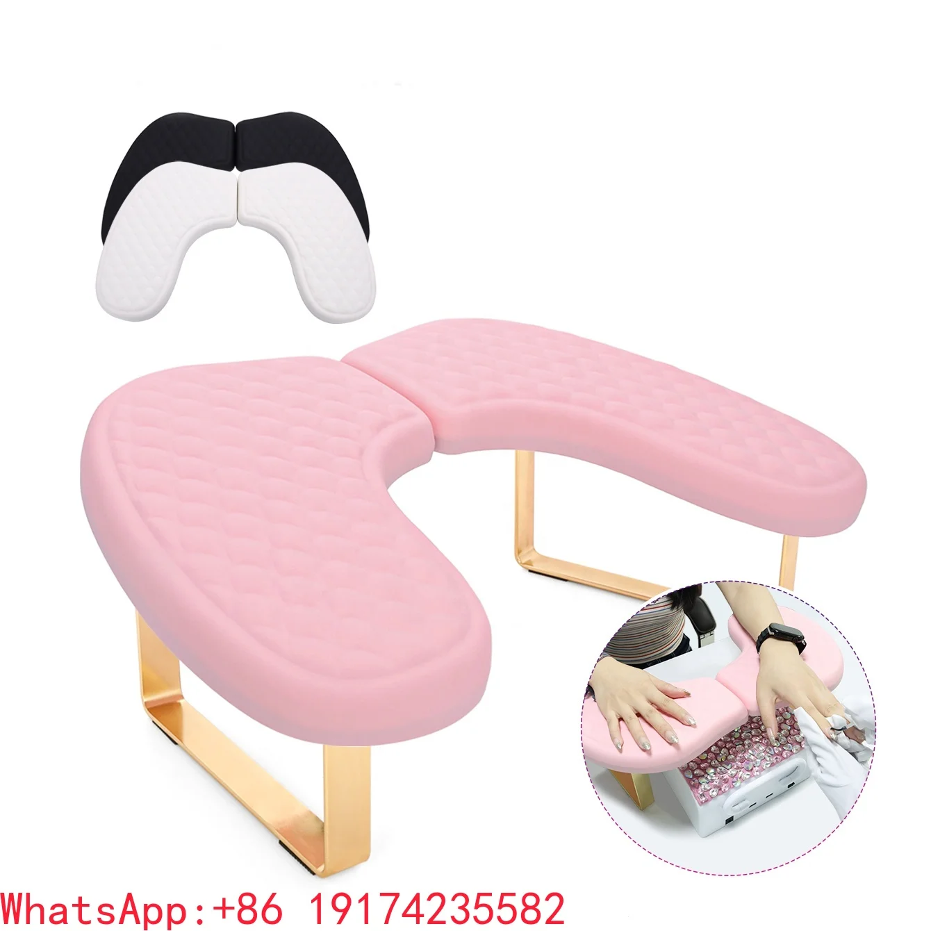 

Hot Selling Luxury U-shaped Foldable Fish Scale Texture Nail Armrest U-shaped Nail Armrest Rack U-shaped Nail Armrest Rack
