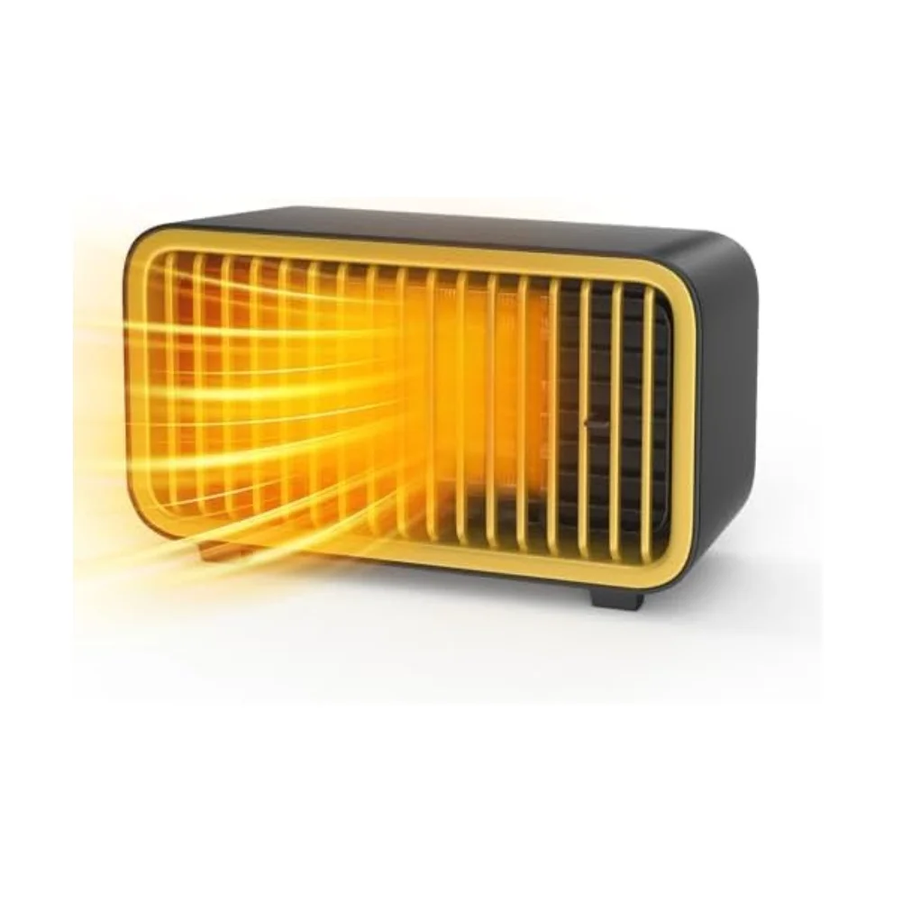 سخان مساحة PTC بورسلين 900 وات مع ميزات أمان وتشغيل هادئ وتصميم مدمج للمكاتب والمساحات الصغيرة وغرف النوم #4