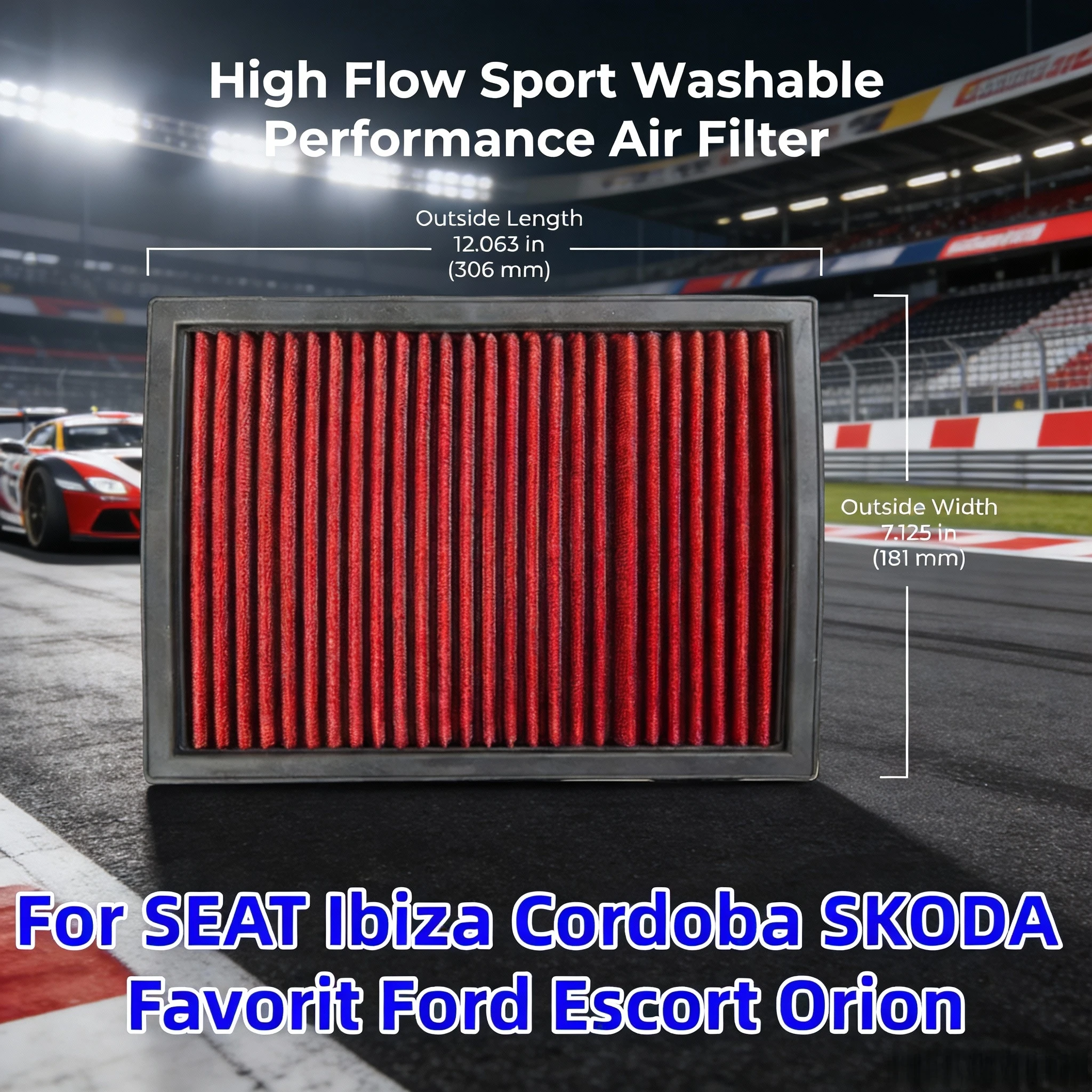 

Для SEAT Ibiza Cordoba SKODA Favorit Ford Escort Orion High Flow Sport моющийся замена воздушного фильтра 33-2029 191129620