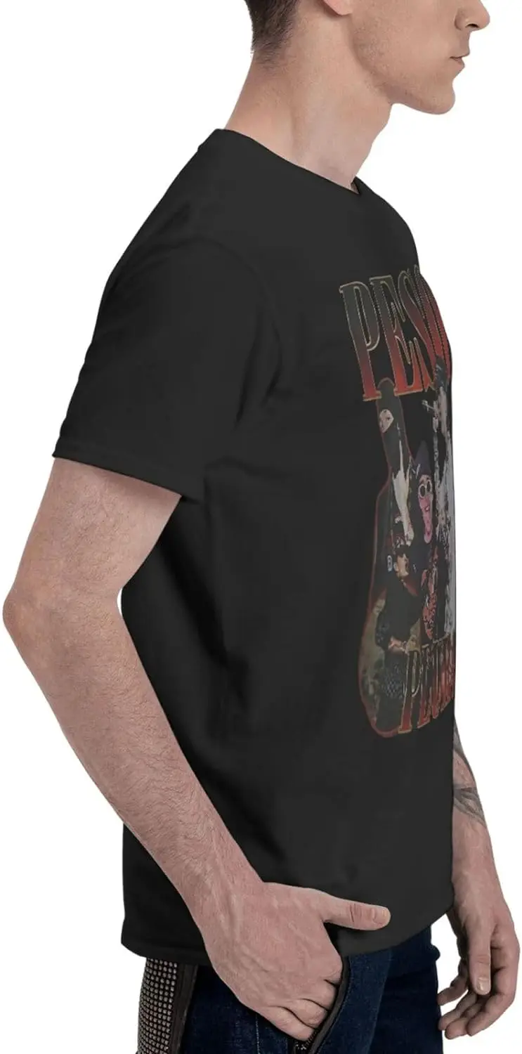 Men T Shirt Short Sleeve Round Neck Soft Particular Youth Short Sleeve