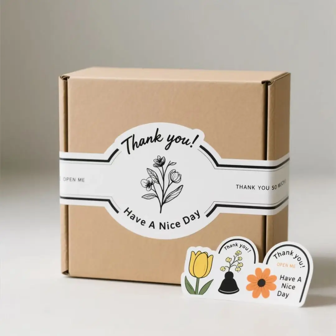 Wholesale and Custom Self-Adhesive Stickers, Thank You Stickers, Special Gift Boxes, Shipping Boxes, Sealing Stickers, Packaging