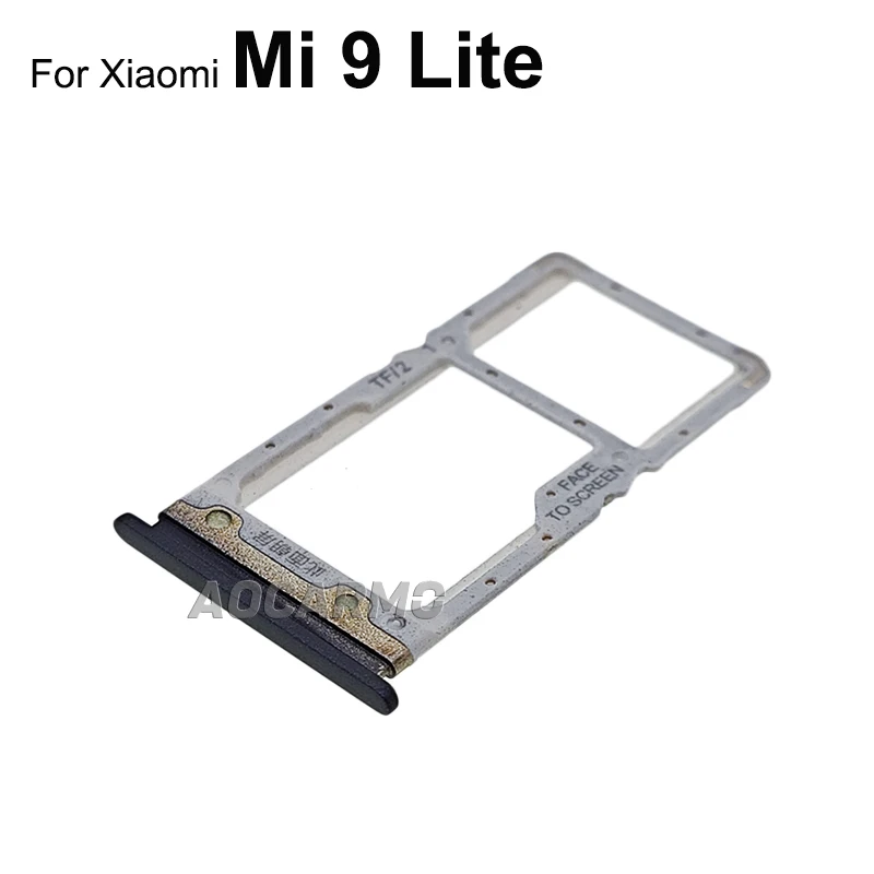 Aocarmo For Xiaomi 9Lite Mi 9 Lite Sim Card SIM Tray Slot Holder Replacement Parts Black Blue White