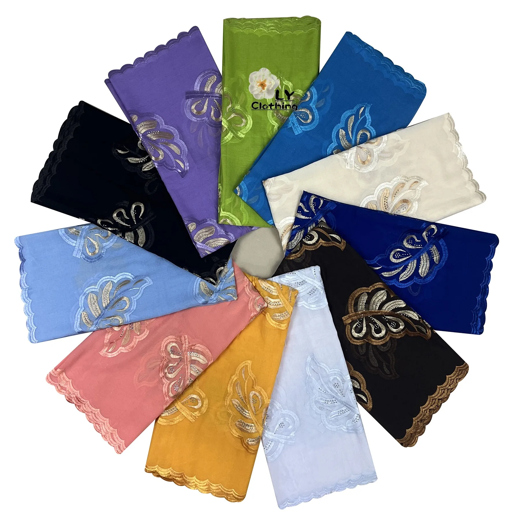 New Muslim Scarf High Quality 100% Cotton Hijab Dubai African Ramadan Shawls Women Islamic Scarf Pattern Embroidery Soft Scarf