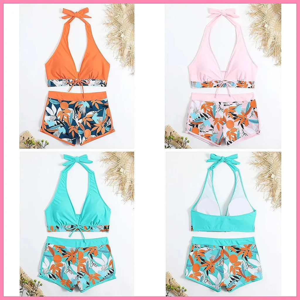 

Летний женский комплект танкини с эффектом пуш-ап 2026 года, раздельный купальник из 2 предметов для спорта и пляжа, для бассейна