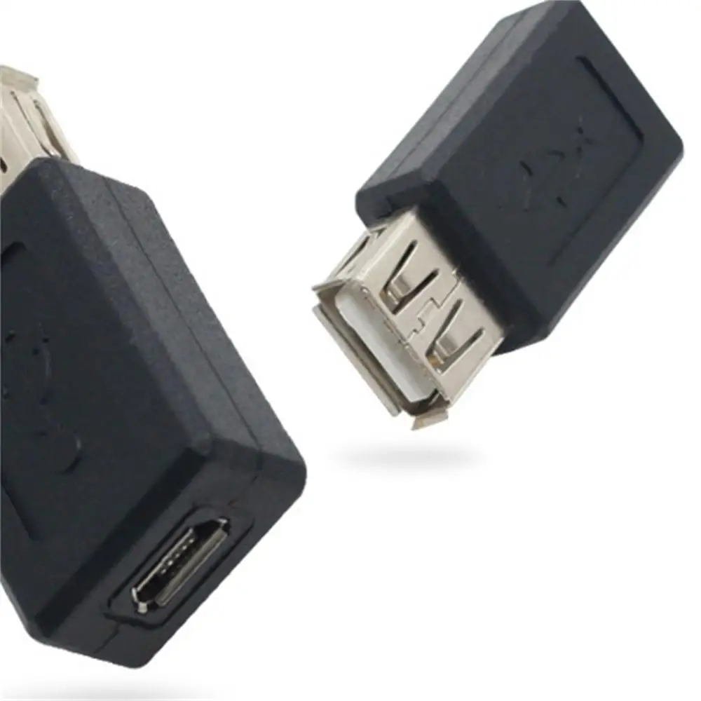 1~5PCS New Black USB 2.0 Type A Female to Micro USB B Female Adapter Plug Converter usb 2.0 to Micro usb connector wholesale