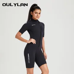 Oulylan 3MM Diving Suit Short Sleeve Surfing Snorkeling Neoprene Wetsuit Men Keep Warm Swimsuit Scuba Free Suits Women Swimwear